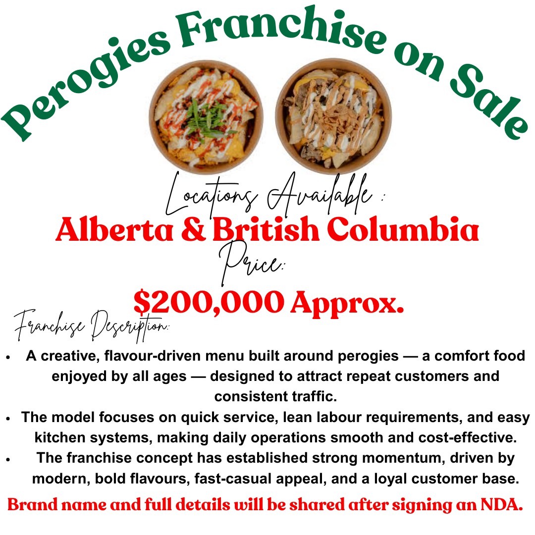 Perogies Franchise Opportunity – Alberta & British Columbia